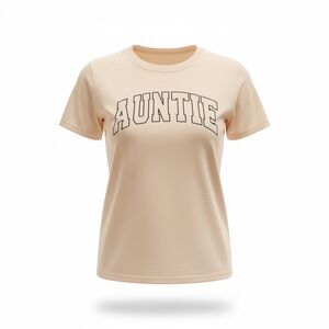 ‘Auntie’ Graphic Tee - Unisex Cream size XL